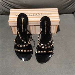 Wild Diva Black Studded Women's Sandals $15